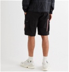 adidas Originals - Adiplore Appliquéd Cotton-Twill Drawstring Cargo Shorts - Black