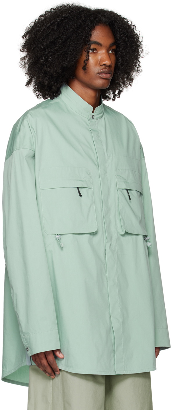 A. A. Spectrum Green Flight Overshirt Shirt