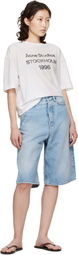 Acne Studios Blue Loose Fit Denim Shorts