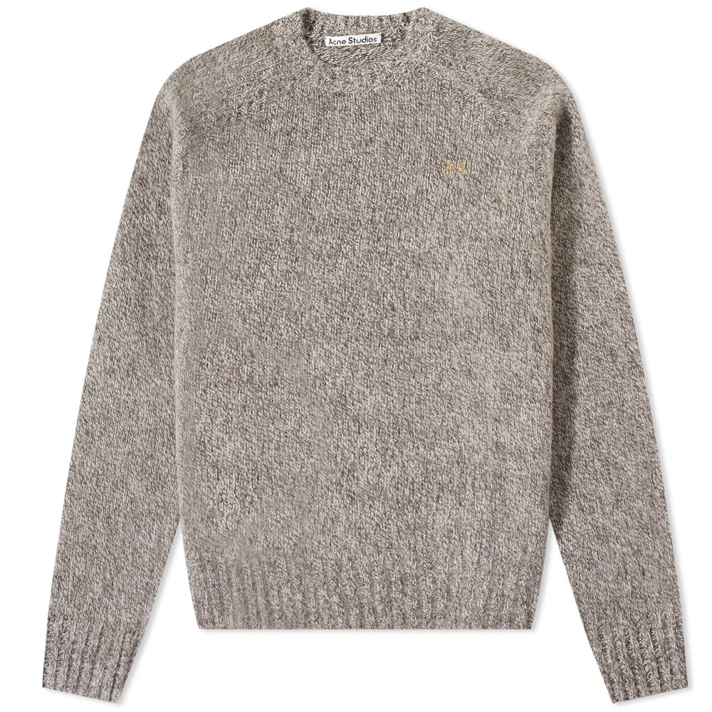 Acne Studios Men's Kowhai AS Crew Knit in Anthracite Grey