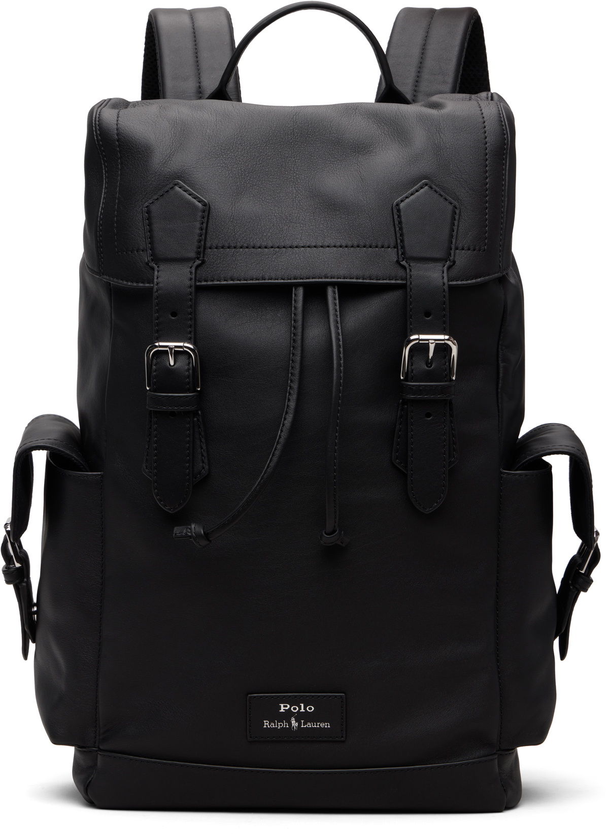 Polo Ralph Lauren Black Smooth Leather Backpack