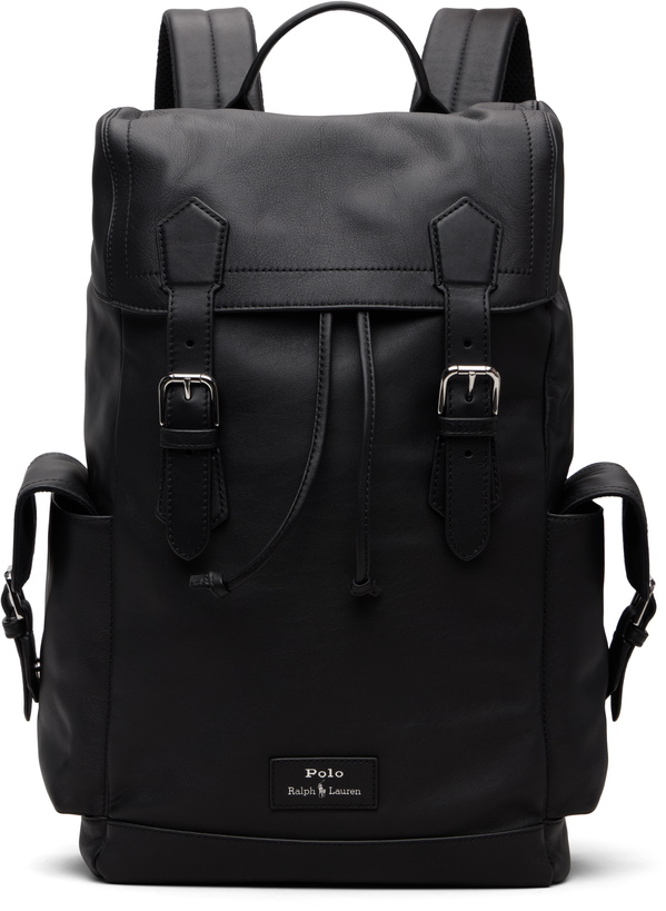 Photo: Polo Ralph Lauren Black Smooth Leather Backpack