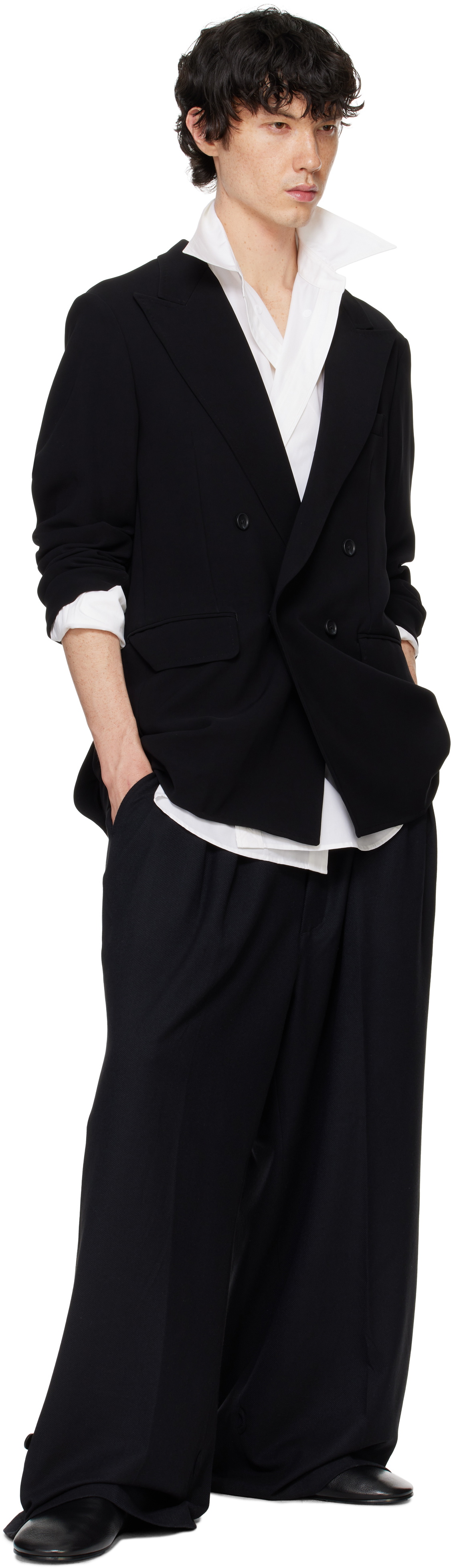 RAINMAKER KYOTO Black Double Breasted Blazer