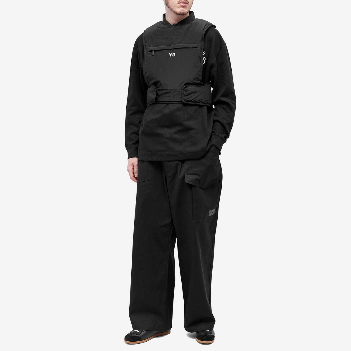 Y-3 Men's Workwear Wide Pant in Black Y-3
