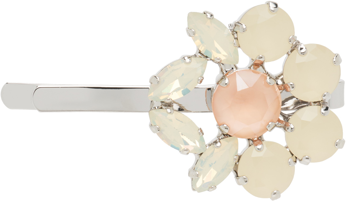 Simone Rocha Silver Mini Heartbloom Hair Clip