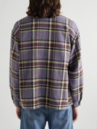 Remi Relief - Checked Cotton-Blend Flannel Shirt - Purple