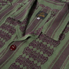 Needles Men's Papillion Stripe Jacquard Vacation Shirt in Green