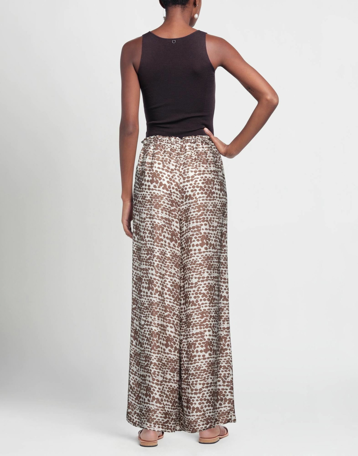 Manila Grace Womens Pants in Brown