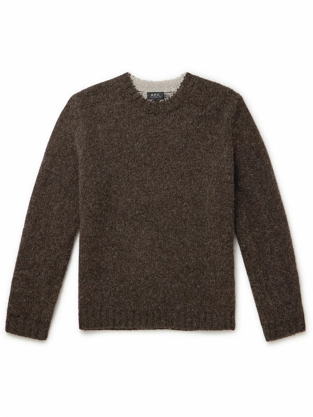Photo: A.P.C. - JW Anderson Ange Wool Sweater - Brown