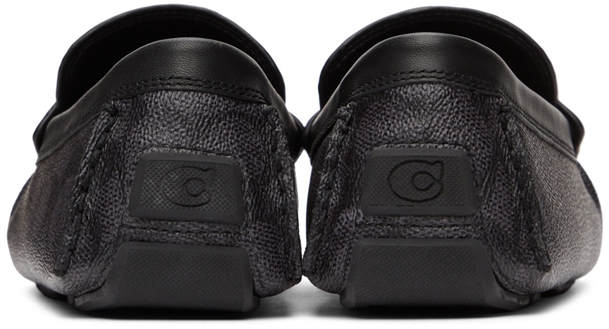 Coach 1941 Black & Grey Leather Coin Driver Loafers Coach 1941