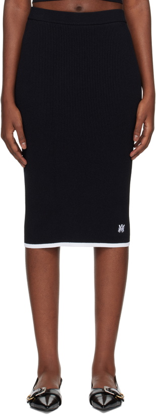 Photo: AMIRI Black 'MA' Midi Skirt