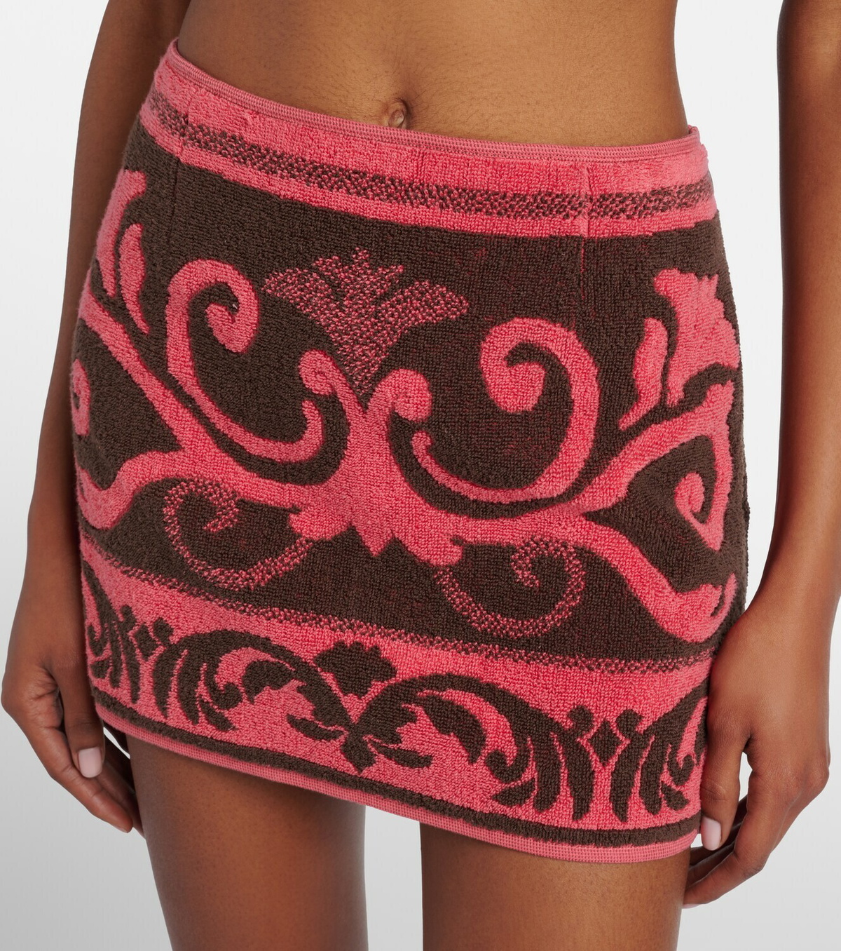 Valentino Cotton terry jacquard miniskirt