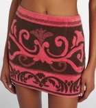 Valentino Cotton terry jacquard miniskirt