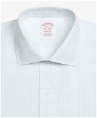 Brooks Brothers Men's Madison Relaxed-Fit Dress Shirt, Non-Iron Graph Check | Light Blue