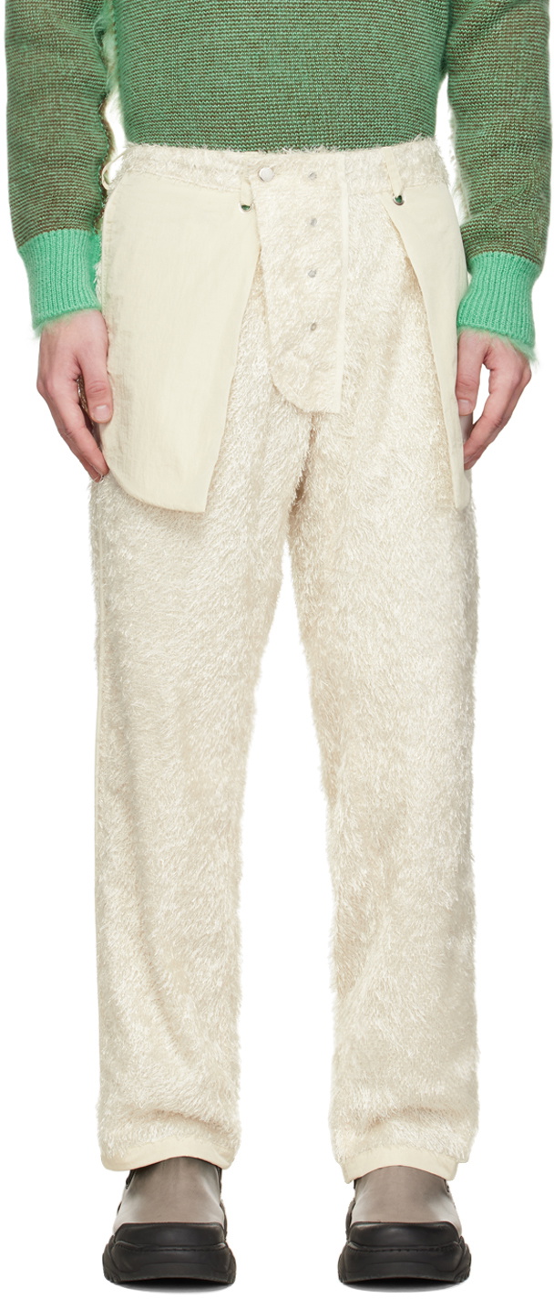 SSENSE Exclusive Off-White Fluffy Reversible Trousers by Craig