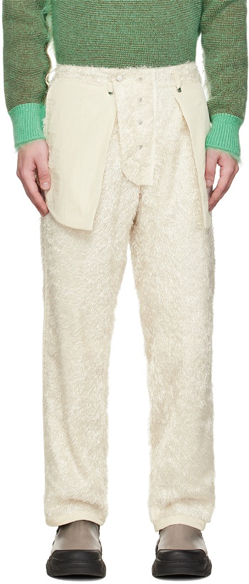 Photo: Craig Green SSENSE Exclusive Off-White Fluffy Reversible Trousers