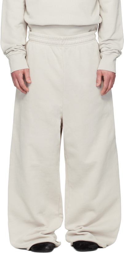 Photo: Entire Studios Off-White Full Sweatpants