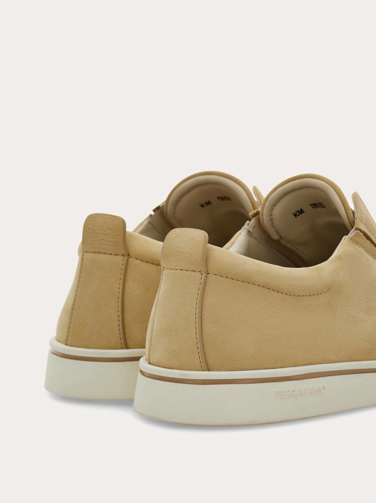 Ferragamo Mens Derby slip-on in Beige