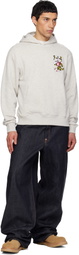 Kenzo Gray Kenzo Paris 'KENZO Wild Tiger' Embroidered Hoodie