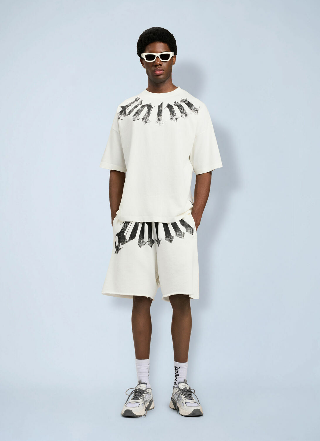 Palm Angels Big Neck Logo Loose T-Shirt