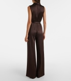 Max Mara Belted satin jumpsuit