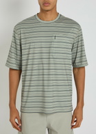 Hiking Patrol Striped Stretch-jersey T-shirt Grey
