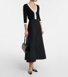 Valentino VGold Crepe Couture midi skirt