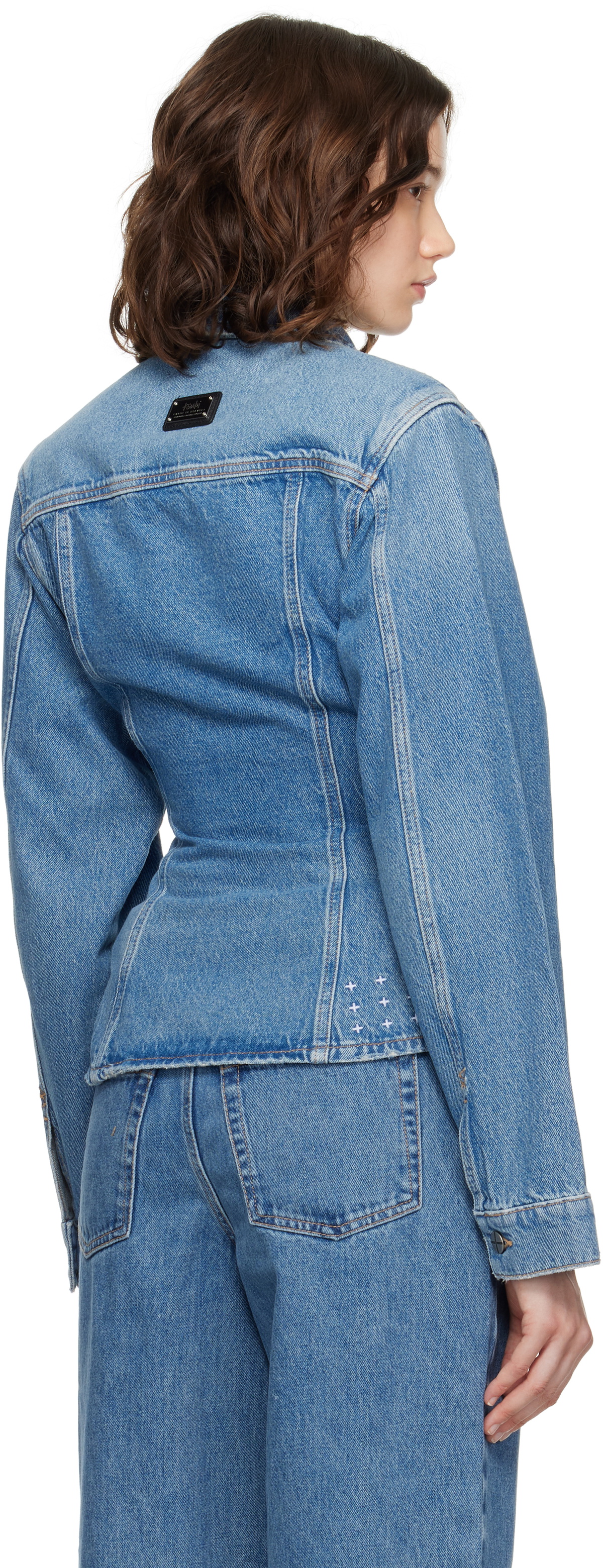 Ksubi Blue Cinched Crop Tru Vintage Denim Jacket