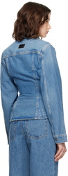 Ksubi Blue Cinched Crop Tru Vintage Denim Jacket