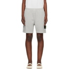 Stone Island Gray 6200014 Malfilé Fleece Old Effect Shorts