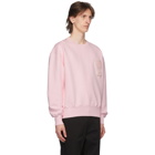 AMI Alexandre Mattiussi SSENSE Exclusive Pink Ami De Coeur Sweatshirt