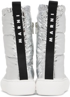Marni Kids Silver Padded Boots