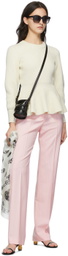 Alexander McQueen Off-White Wool Peplum Sweater