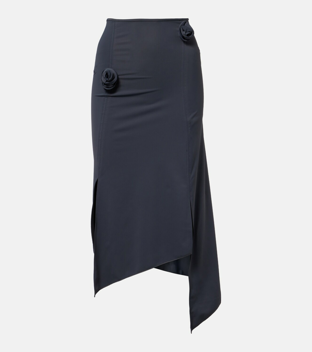 Coperni Floral-appliqué jersey midi skirt