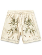 AMIRI - Printed Silk-Twill Drawstring Shorts - Neutrals