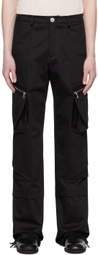 JiyongKim Black Zip Pocket Cargo Pants