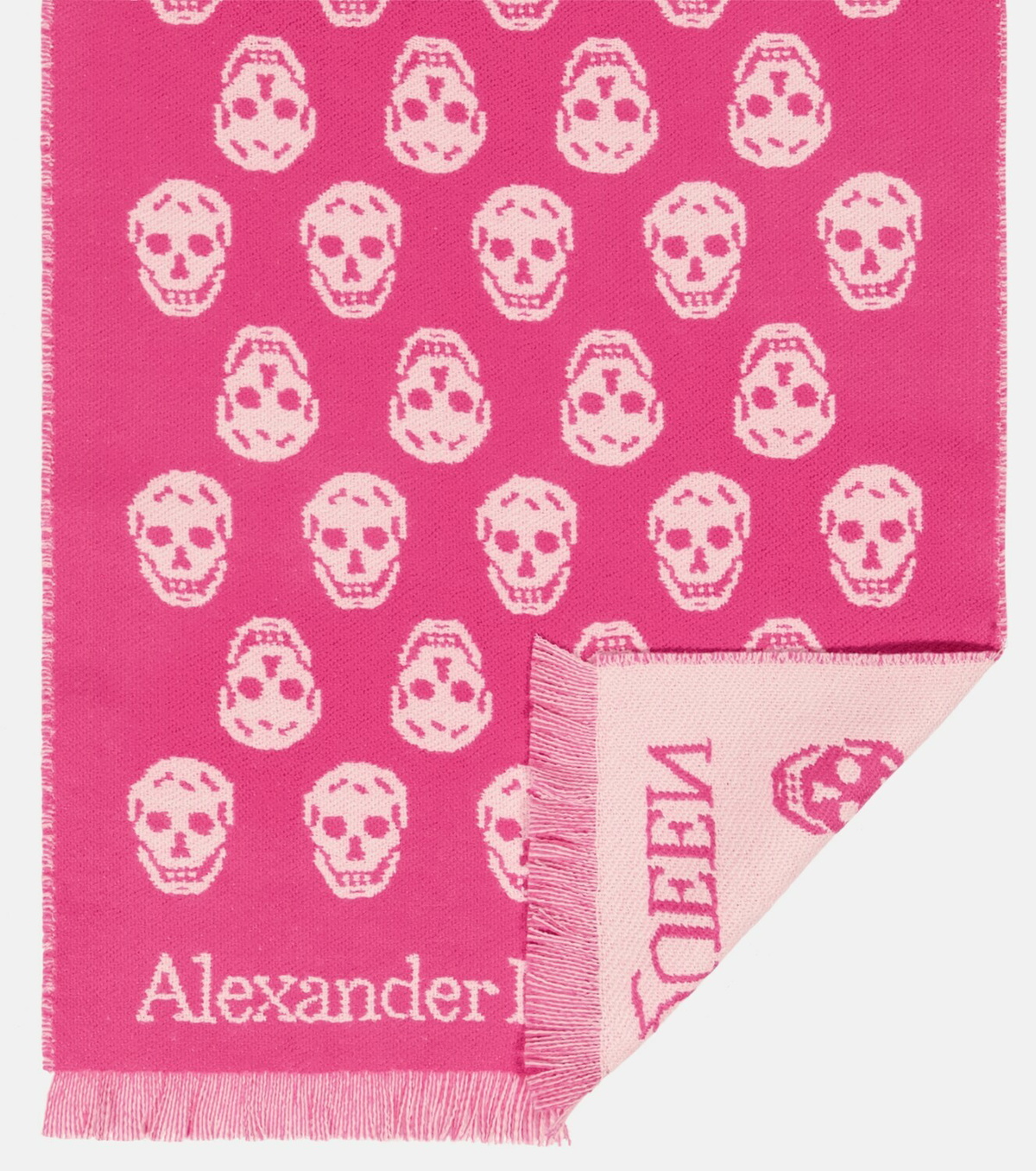 スカーフ Alexander Mcqueen Pink Wool Blend Foulard Alexander McQueen Pink Wool Blend Foulard | italist, ALWAYS