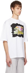 Marni White Wild Cat & Tall Rainbow Fungus T-Shirt