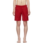 adidas Originals Red 3-Stripes Swim Shorts