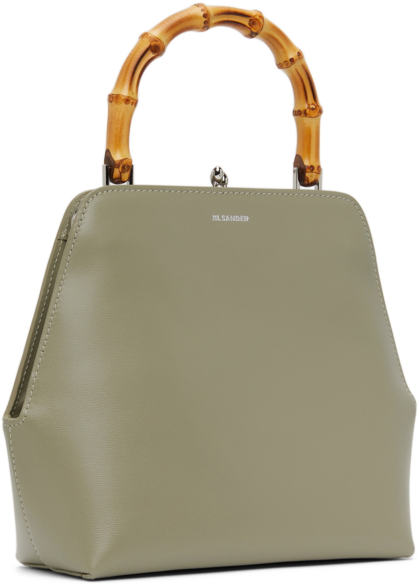 Jil Sander Green Small Goji Square Top Handle Bag Jil Sander