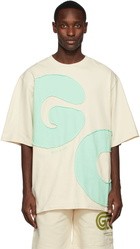 GCDS Off-White & Green Andy Logo T-Shirt