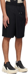 FUMITO GANRYU Black Fisherman Shorts