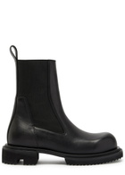Rick Owens Beatle Gabe Leather Ankle Boots Black