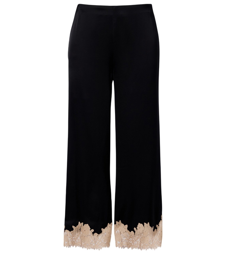 Photo: Rixo Marcela lace-trimmed wide-leg pants