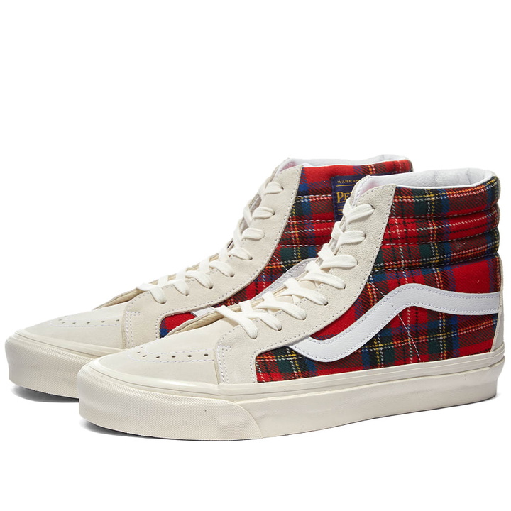 Photo: Vans x Pendleton UA Sk8-Hi 38 Dx Sneakers in Royal Stewart Tartan