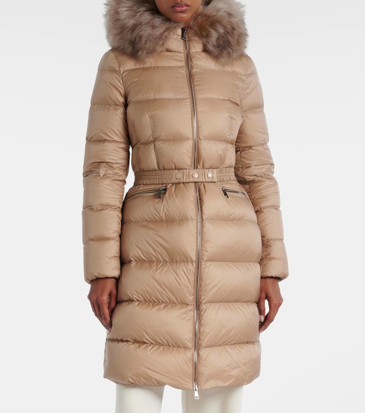 Moncler Boedic shearling-trimmed down jacket Moncler