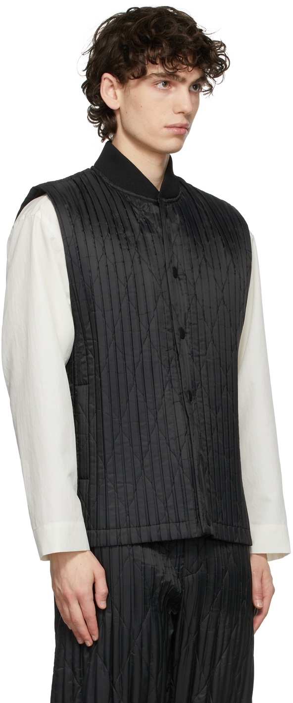 Homme Plissé Issey Miyake Black Padded Pleats Vest Homme Plisse Issey Miyake