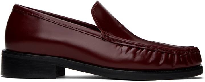 Photo: Acne Studios Burgundy Stamp Loafers