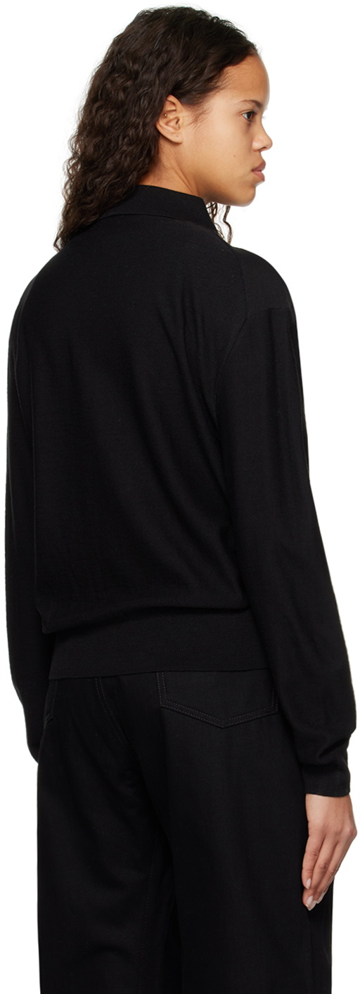 LEMAIRE Black Convertible Collar Cardigan Lemaire