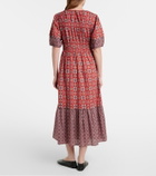 Velvet Maela printed cotton midi dress